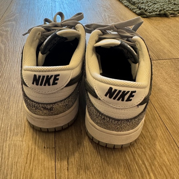 Nike Gray and White Glitter ‘Golden Gals’ Gently Worn Dunks - Picture 1 of 4